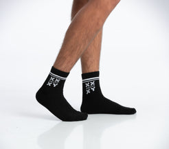 Men's Candid Crew Socks (XY) with moisture-wicking fabric to keep feet dry