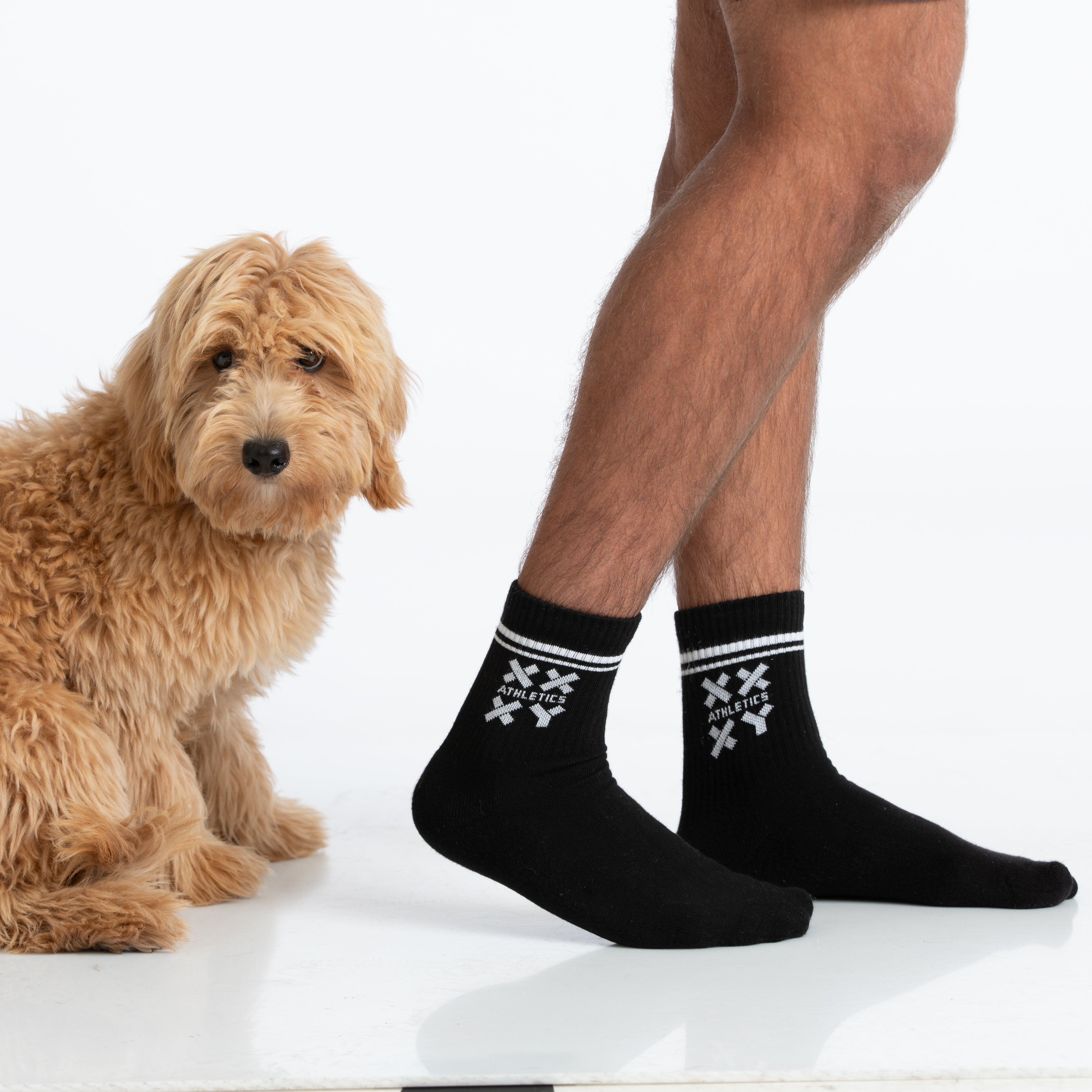 Durable Men's Candid Crew Socks (XY) made for running and high-intensity training