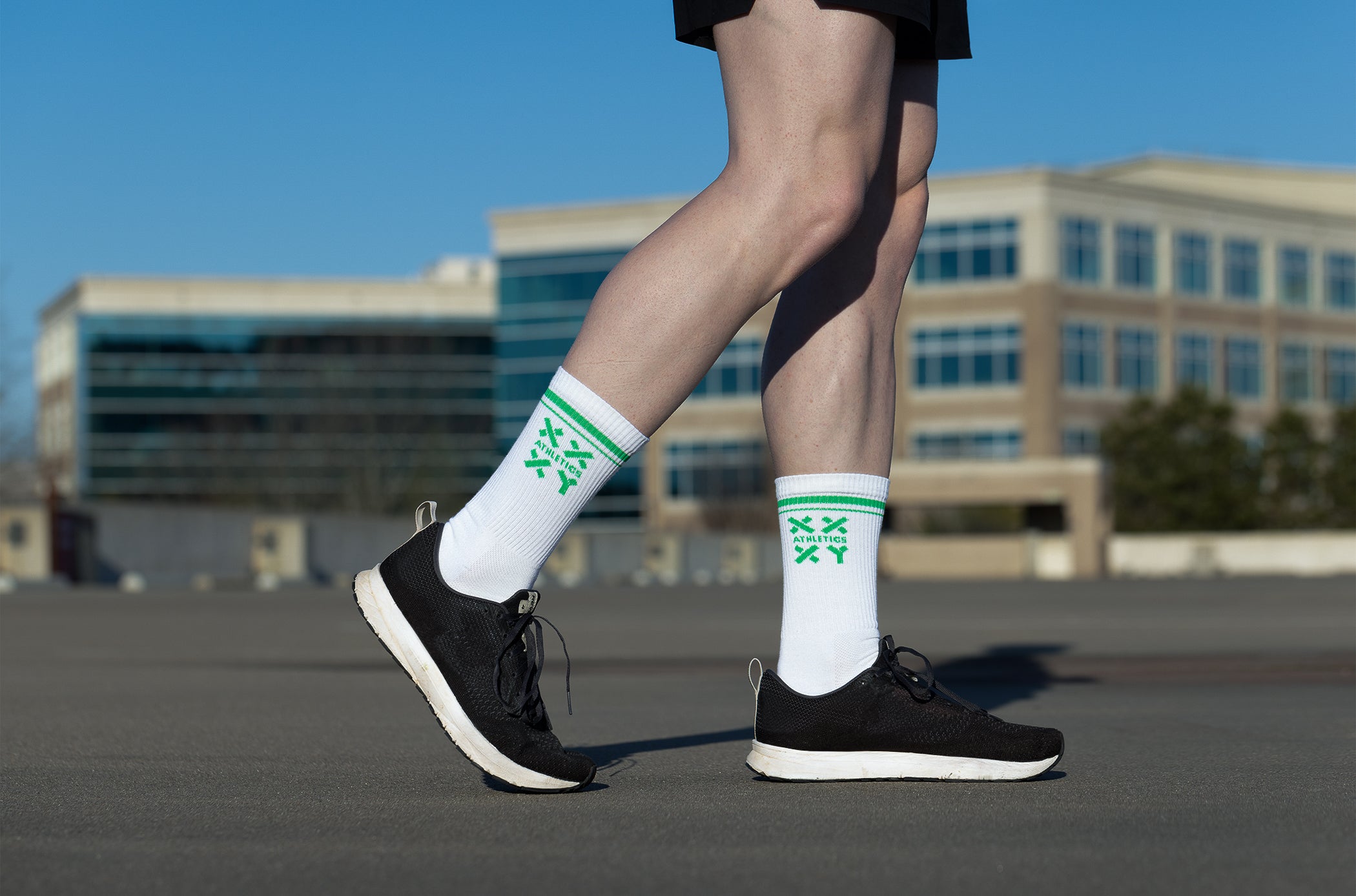 Men's Candid Crew Socks (XY) featuring breathable mesh panels for optimal ventilation