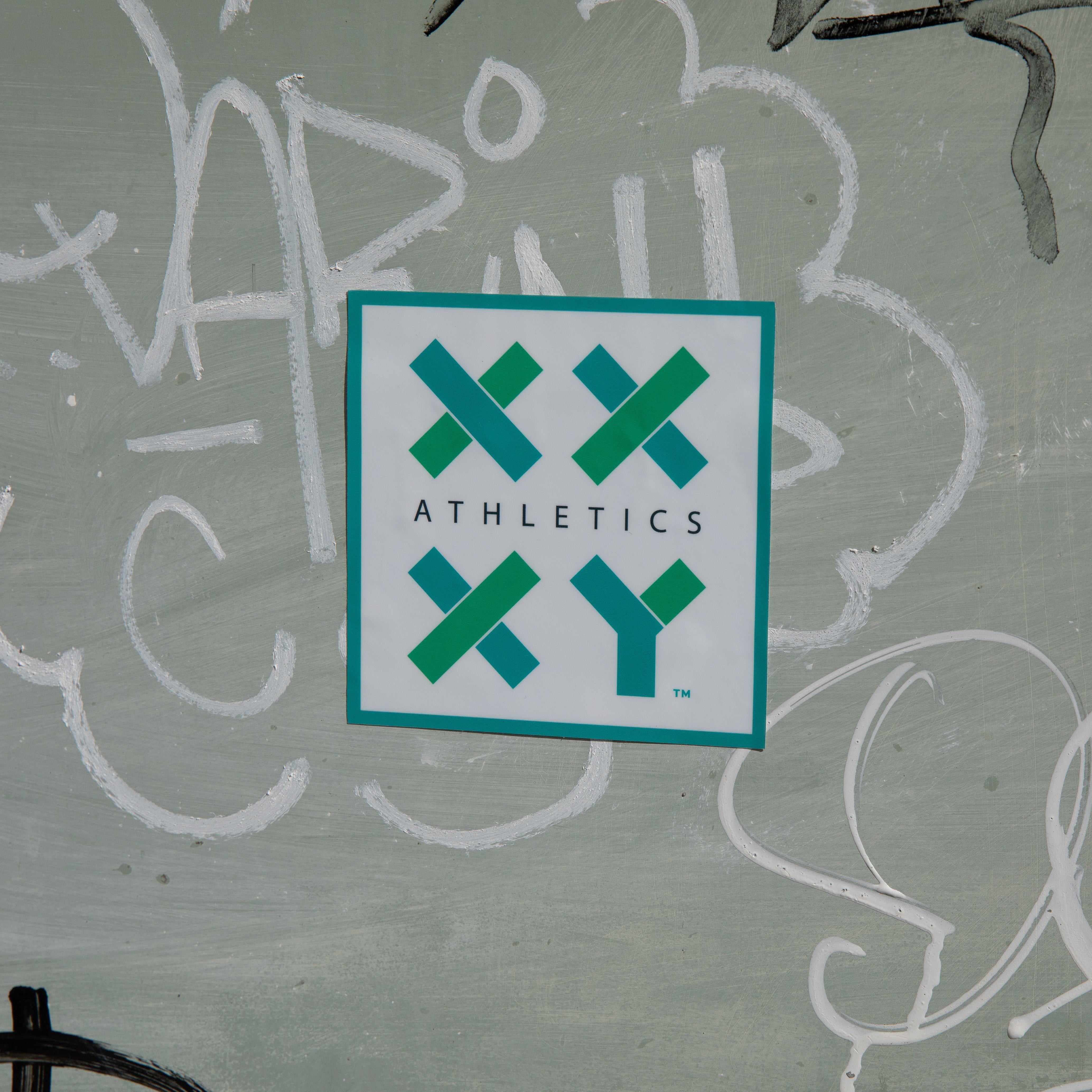 XX-XY Athletics Logo Sticker for water bottles, laptops, and gear