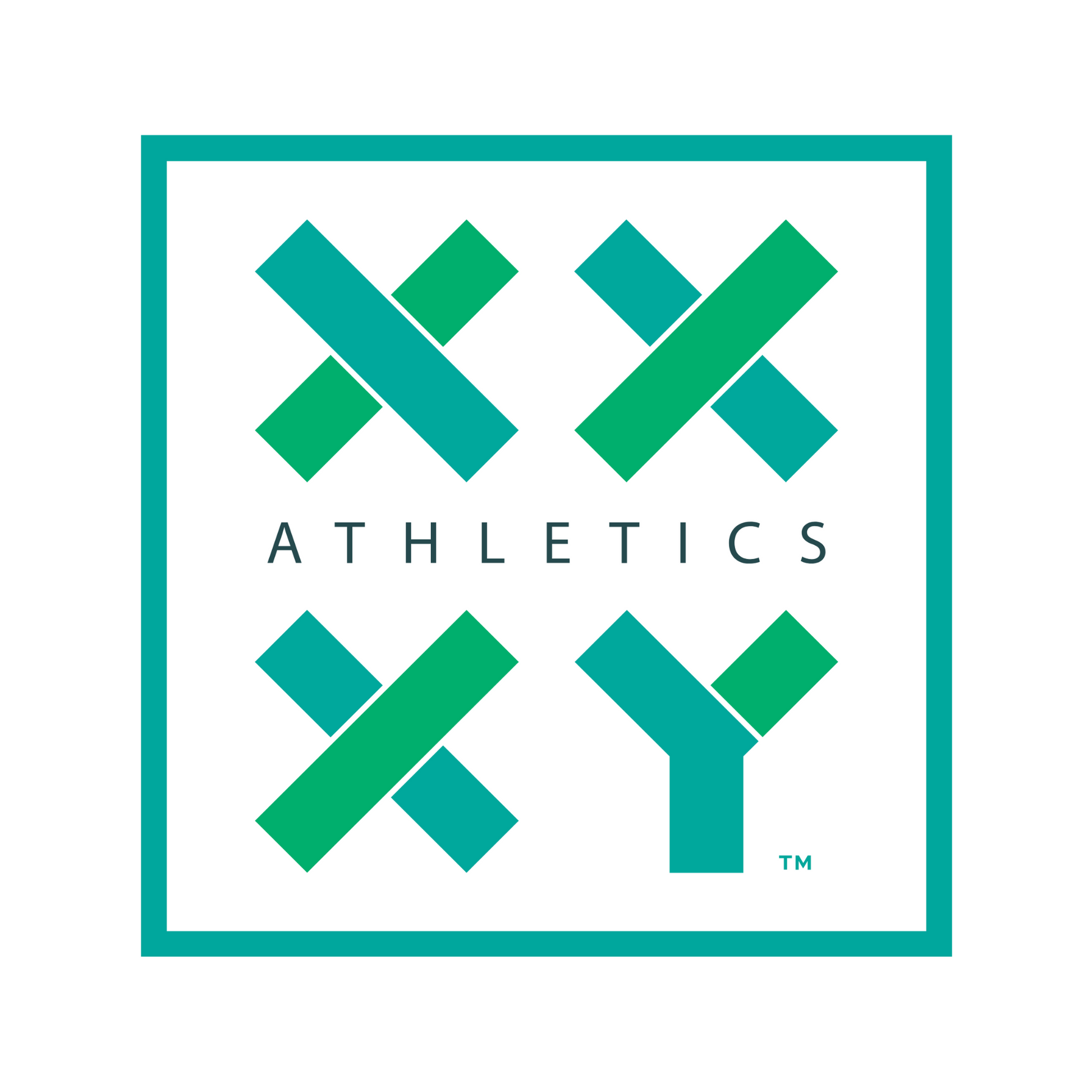 XX-XY Athletics Logo Sticker for water bottles, laptops, and gear